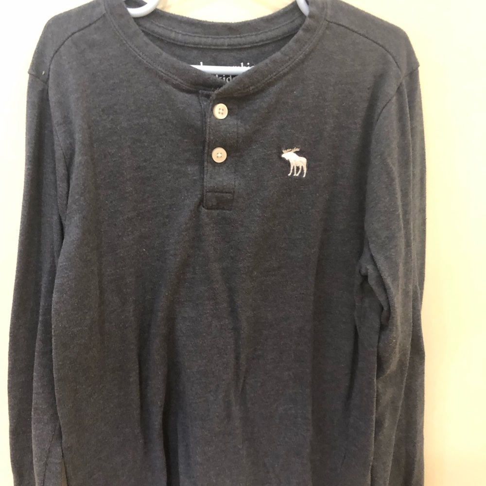 Grey long sleeve Henley